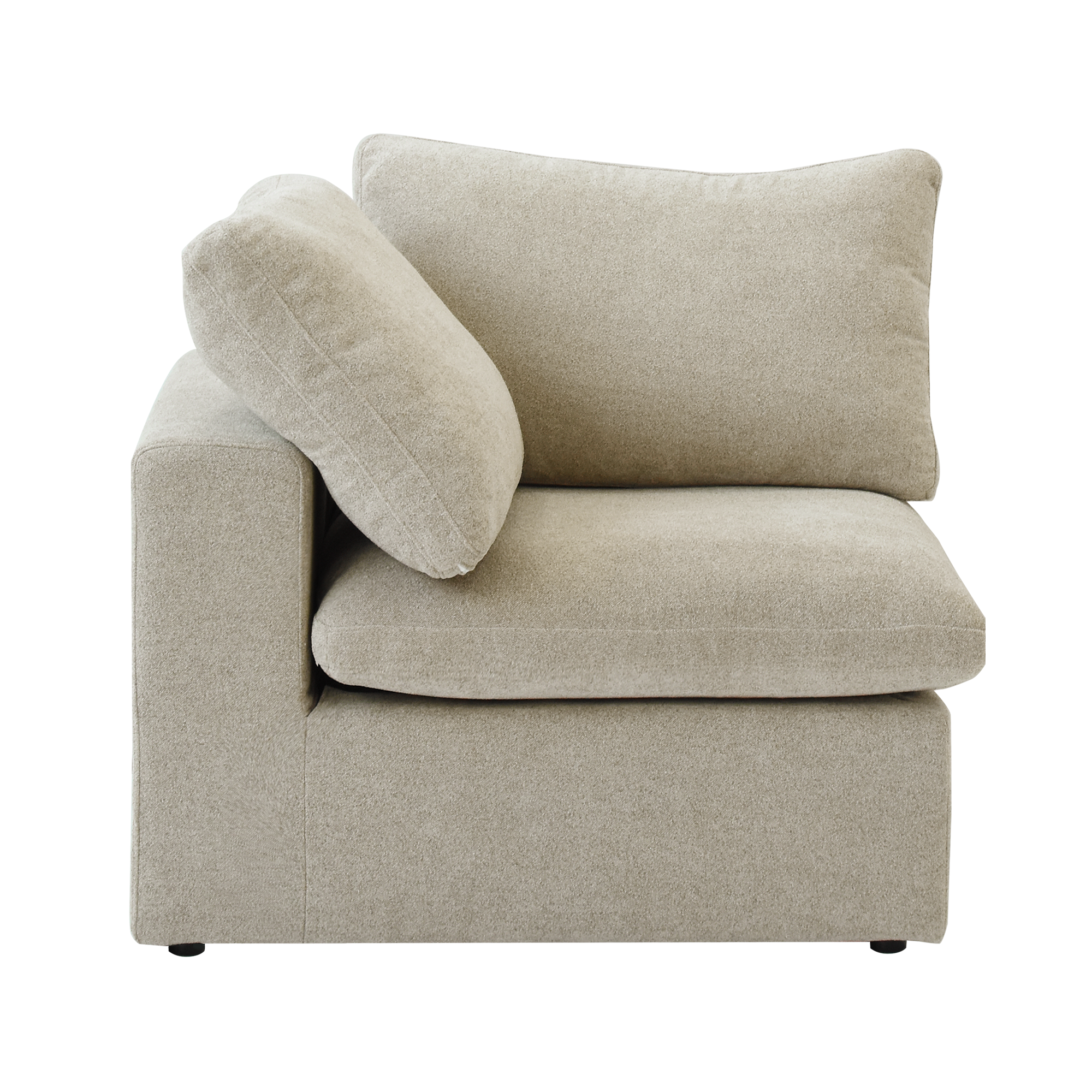 Slipcover Only - DOMUS Classic Left Facing Armrest Piece in Khaki CloudWeave™