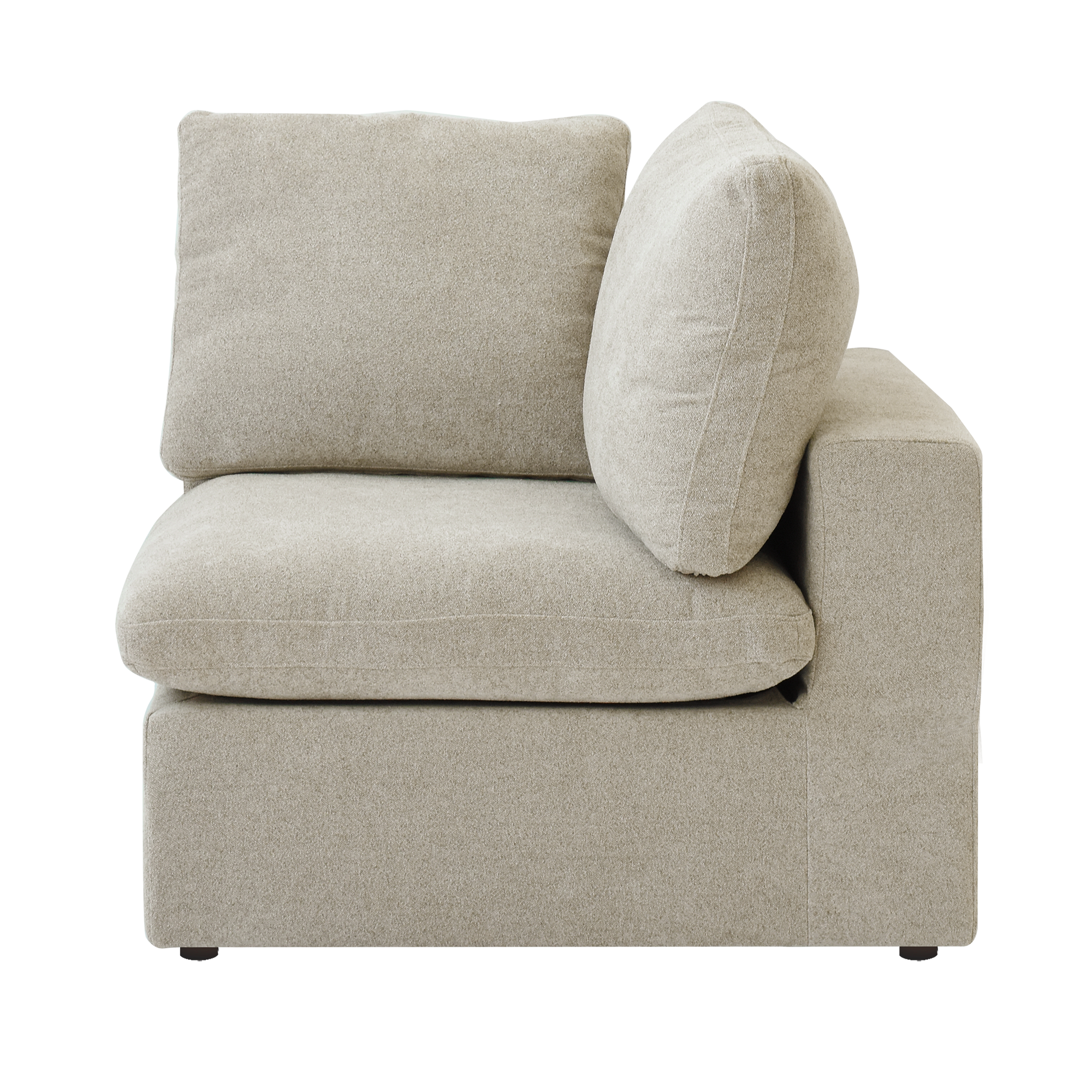 Slipcover Only - DOMUS Classic Right Facing Armrest Piece in Khaki CloudWeave™