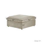 DOMUS Classic Modular Ottoman Module in Khaki