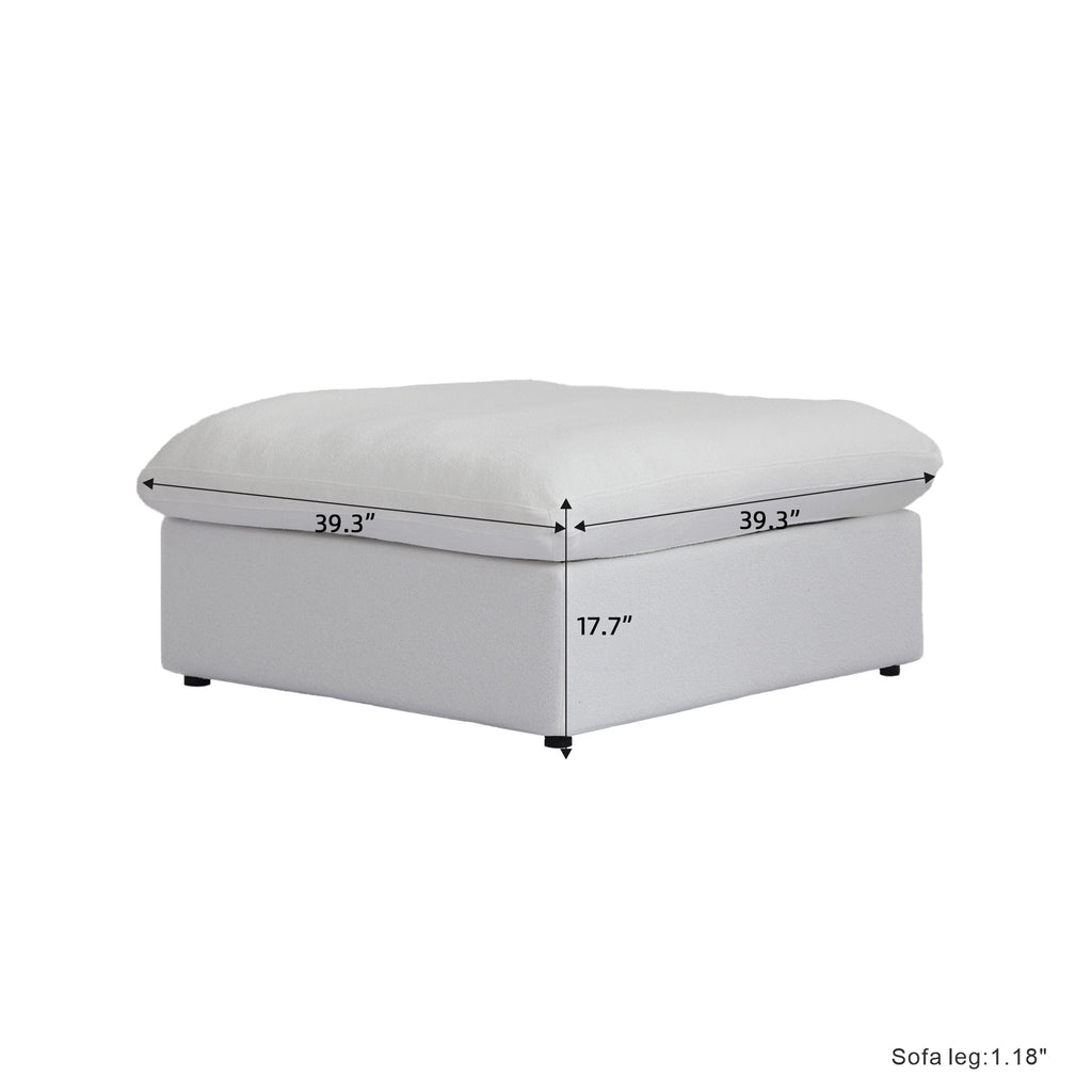 DOMUS Classic Modular Ottoman Module in White