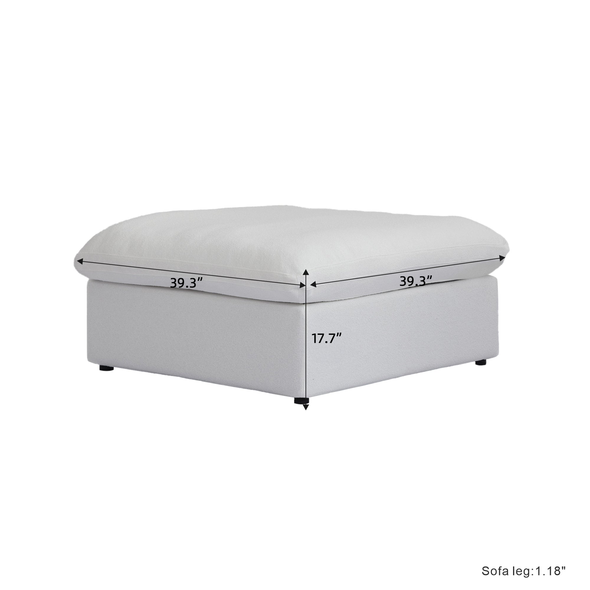 DOMUS Classic Modular Ottoman Module in White