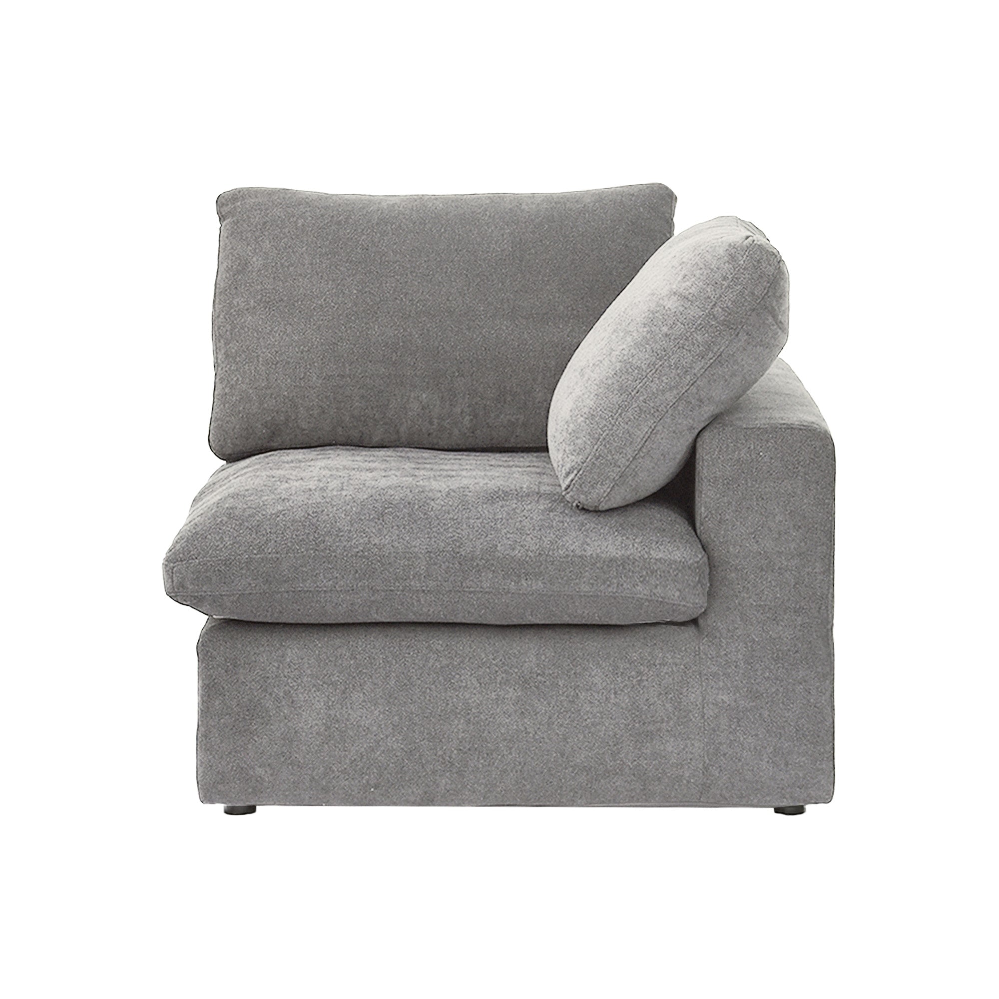 Slipcover Only - DOMUS Classic Right Facing Armrest Piece in Gray CloudWeave™