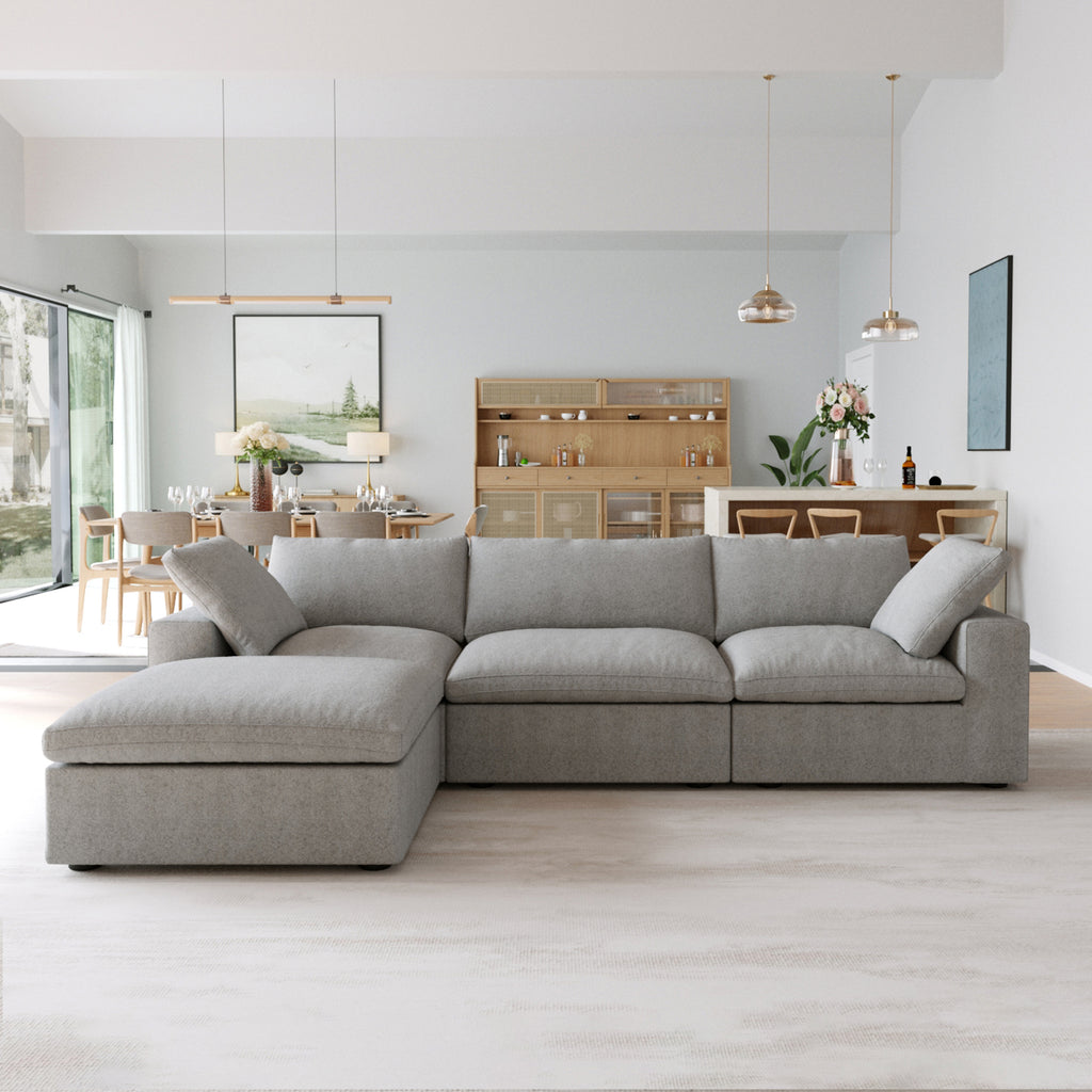 DOMUS Classic Modular 3-Seater Sectional in Gray