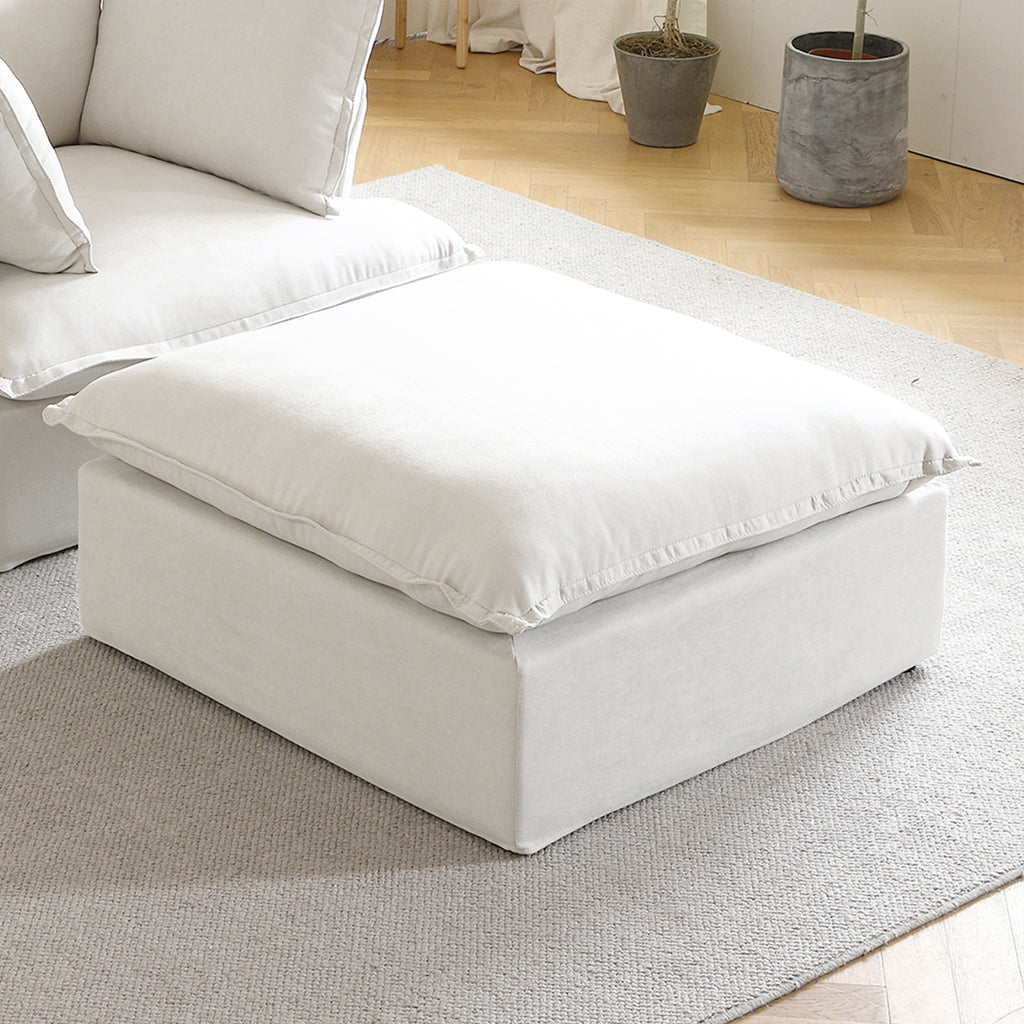 DOMUS Luxe Modular Ottoman Module in White