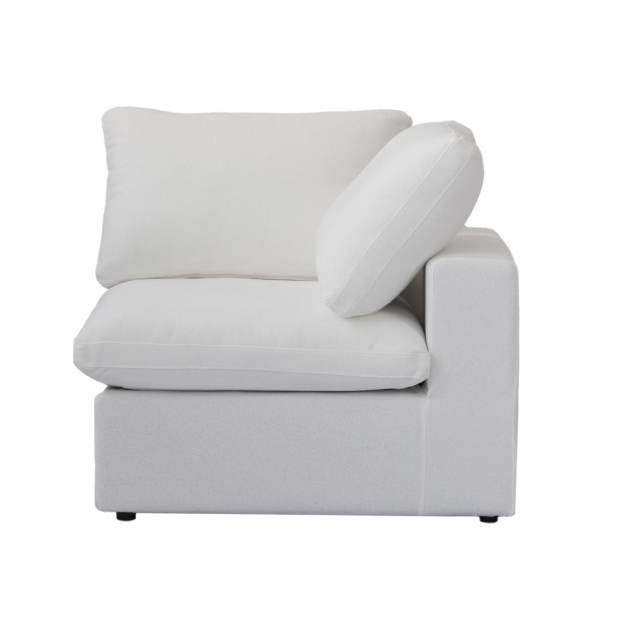Slipcover Only - DOMUS Classic Right Facing Armrest Piece in White CloudWeave™