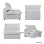 DOMUS Classic Modular Armless Chair Module in White