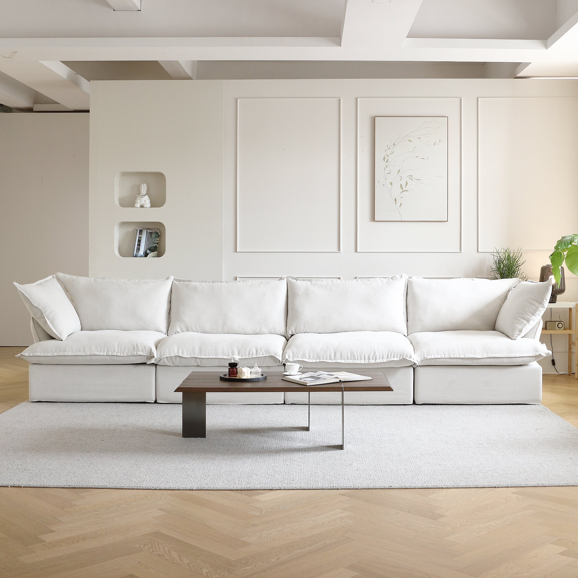 DOMUS Luxe Modular 4-Seater in White