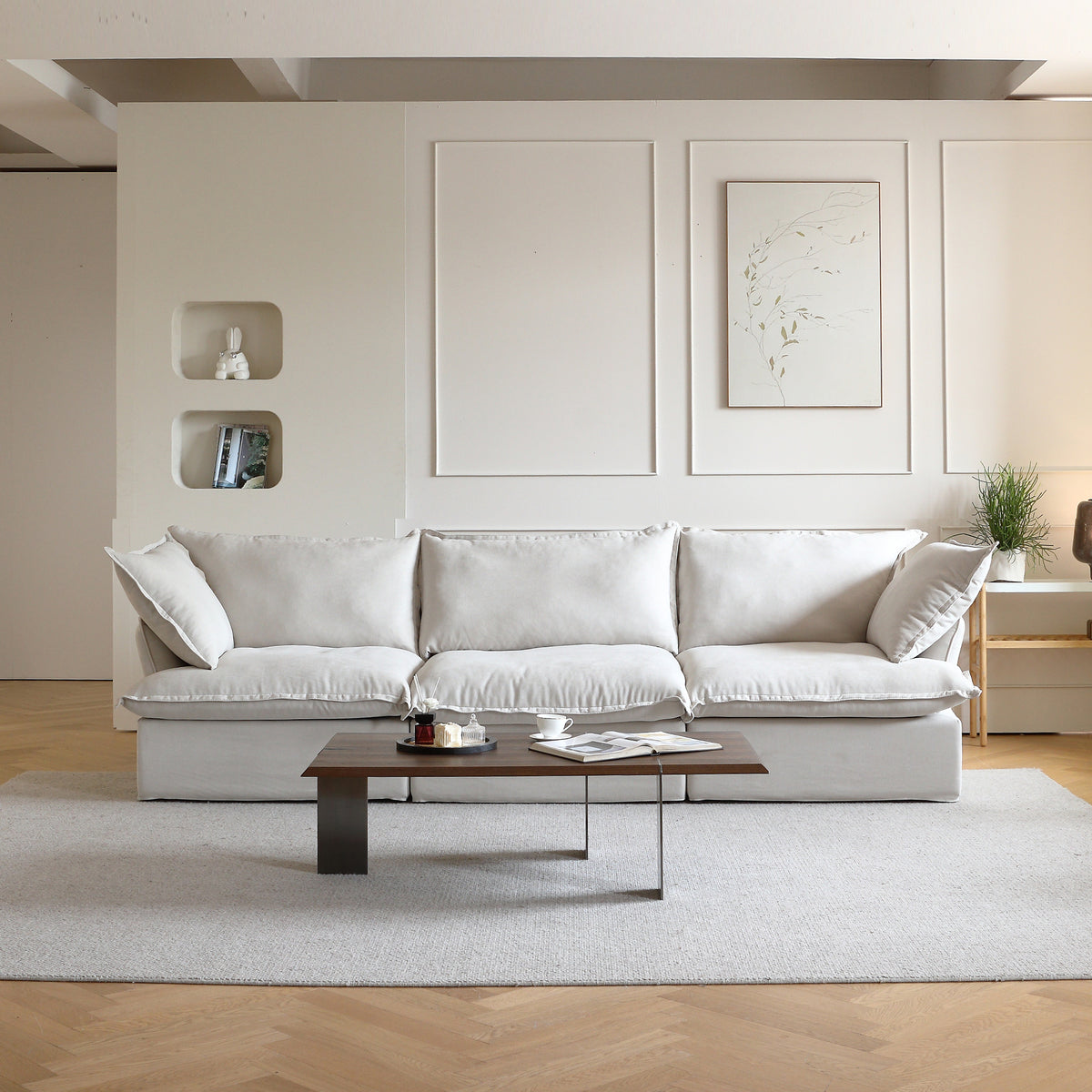 Slipcovers Only - DOMUS Luxe 3-Seater Sofa in Beige CloudWeave™