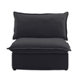 DOMUS Luxe Modular Armless Chair Module in Black