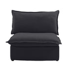 DOMUS Luxe Modular Armless Chair Module in Black