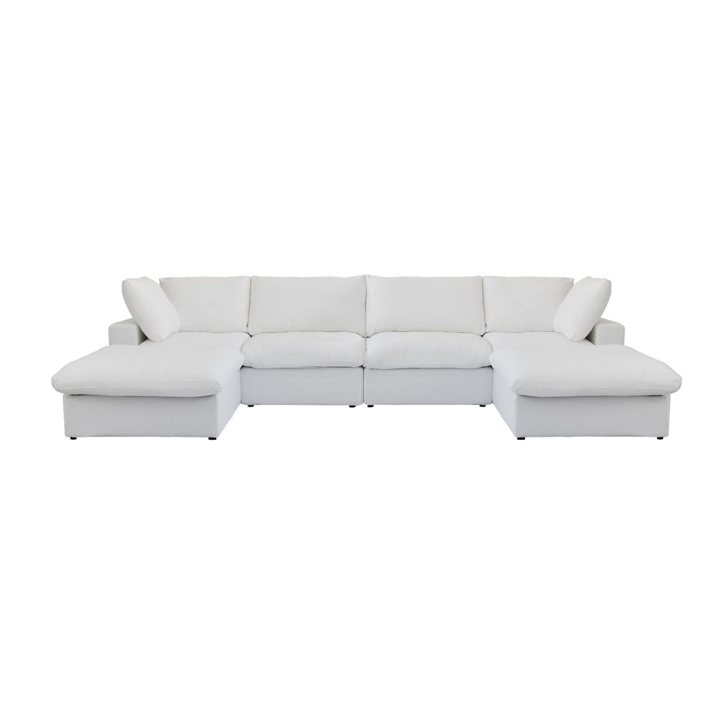 Slipcovers Only - DOMUS Classic 4 Seater U-Sectional in White CloudWeave™
