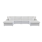 Slipcovers Only - DOMUS Classic 4 Seater U-Sectional in White CloudWeave™