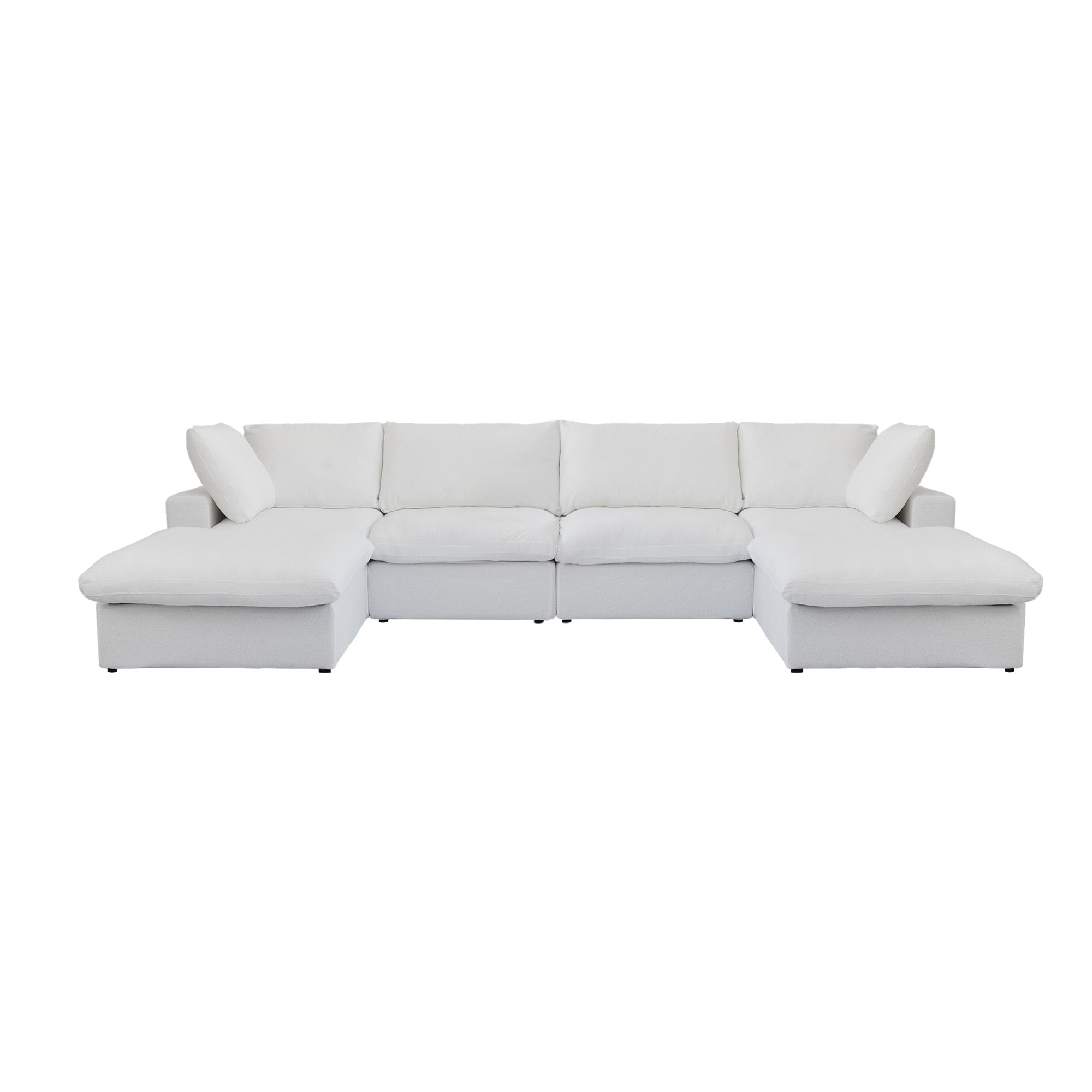 Slipcovers Only - DOMUS Classic 4 Seater U-Sectional in White CloudWeave™