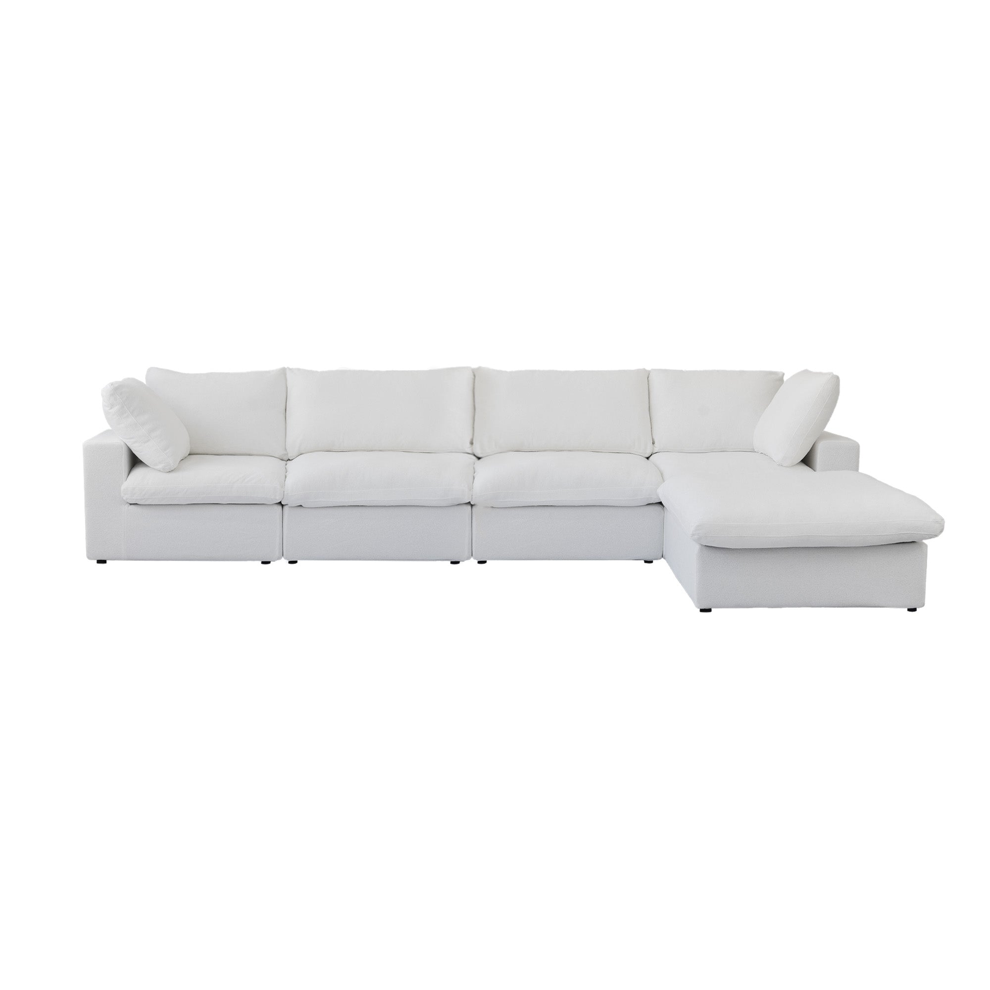 Slipcovers Only - DOMUS Classic 4 Seater Sectional in White CloudWeave™