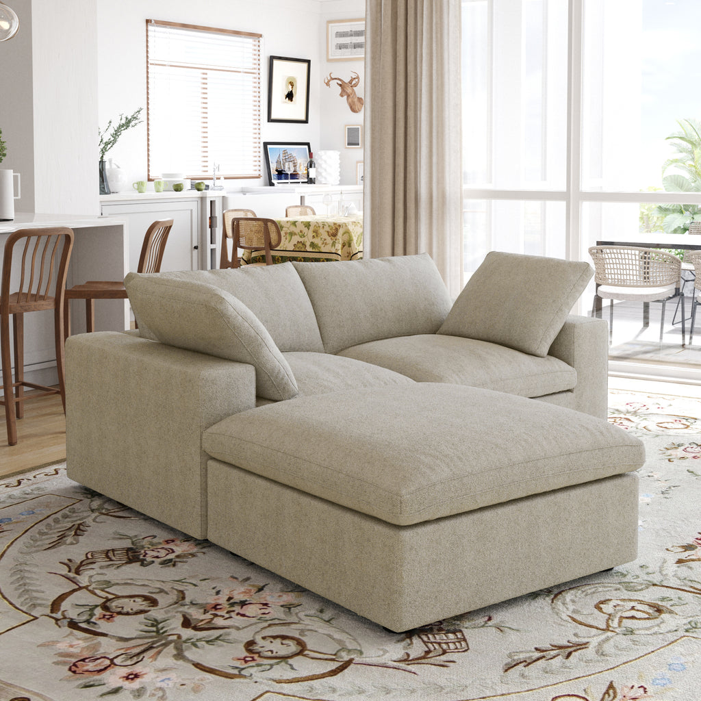 DOMUS Classic Modular 2-Seater Sectional in Khaki