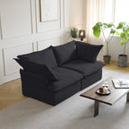 DOMUS Luxe Modular 2-Seater Sofa in Black