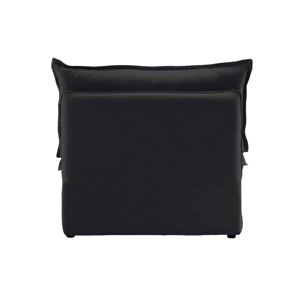 DOMUS Luxe Modular Armless Chair Module in Black
