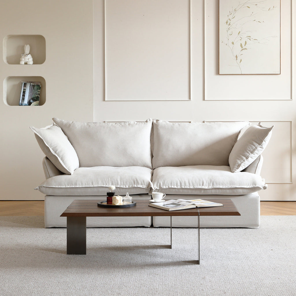 Slipcovers Only - DOMUS Luxe 2-Seater Sofa in Beige CloudWeave™