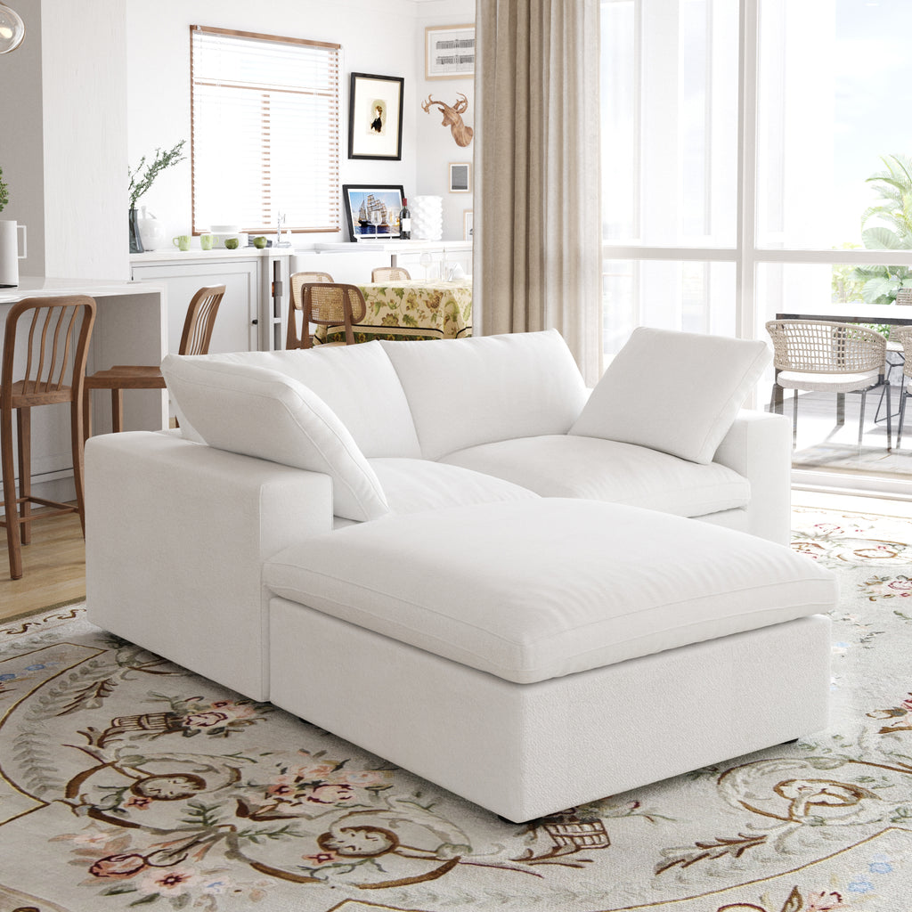 DOMUS Classic Modular 2-Seater Sectional in White