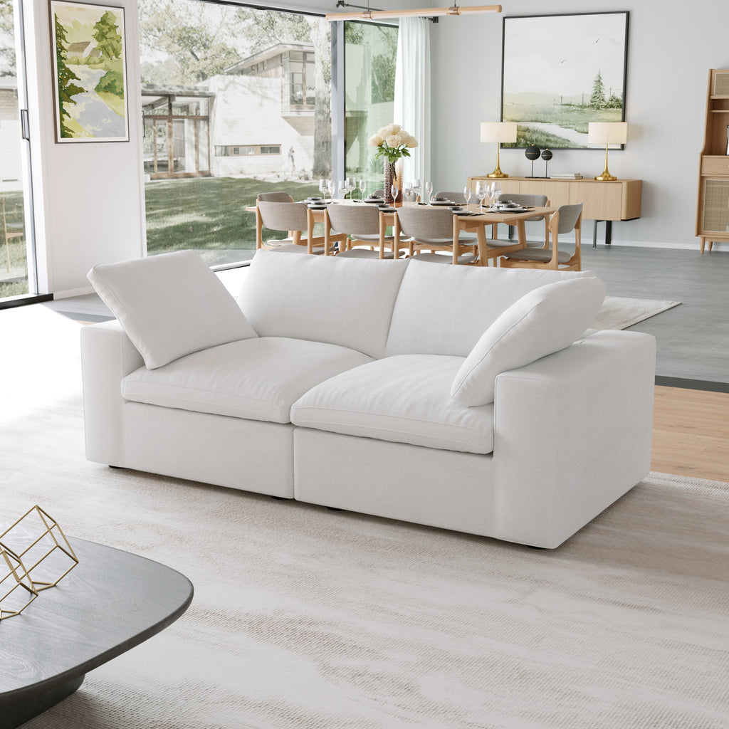 DOMUS Classic Modular 2-Seater Sofa in White