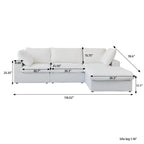 DOMUS Classic Modular 3-Seater Sectional in White