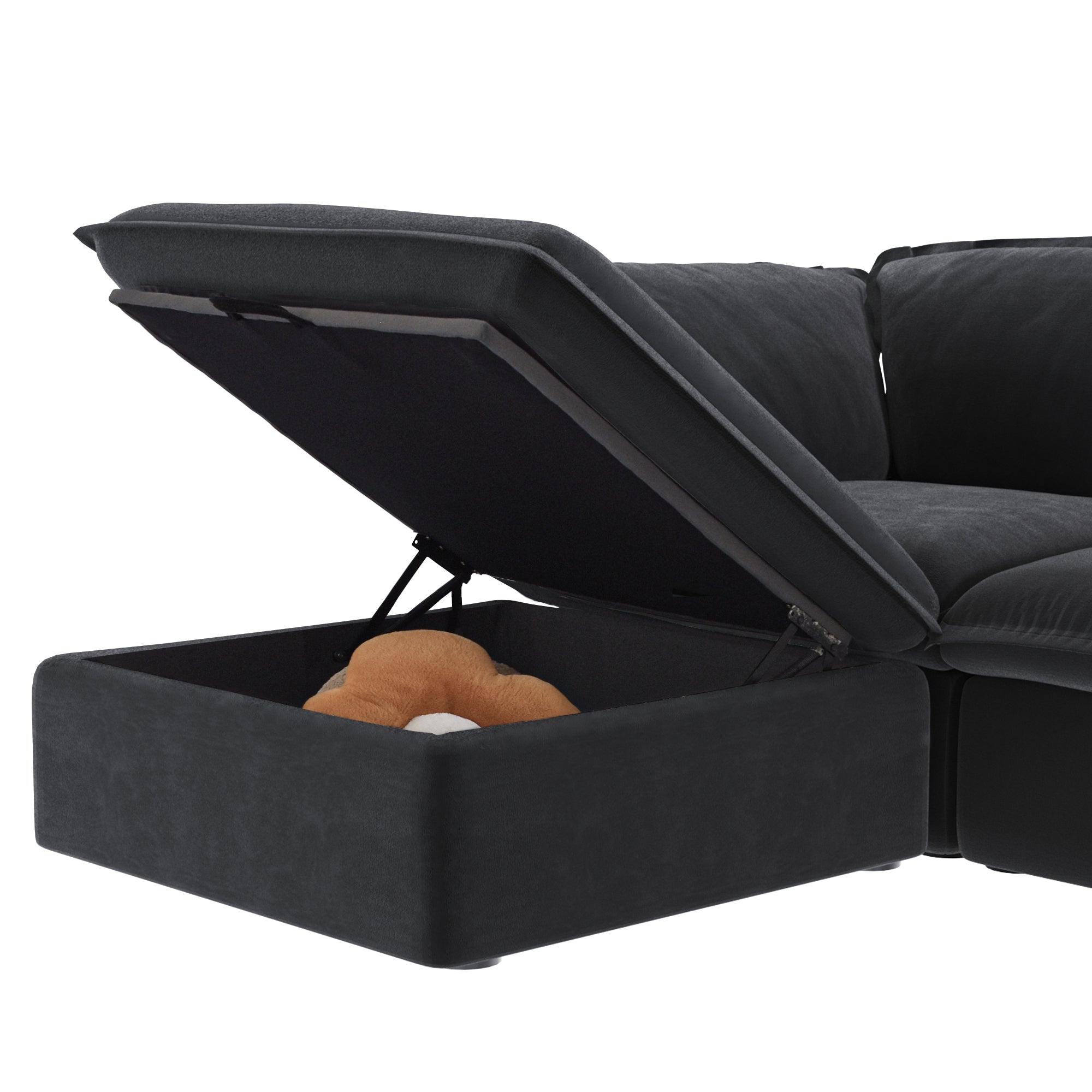 DOMUS Luxe Modular Ottoman Module in Black
