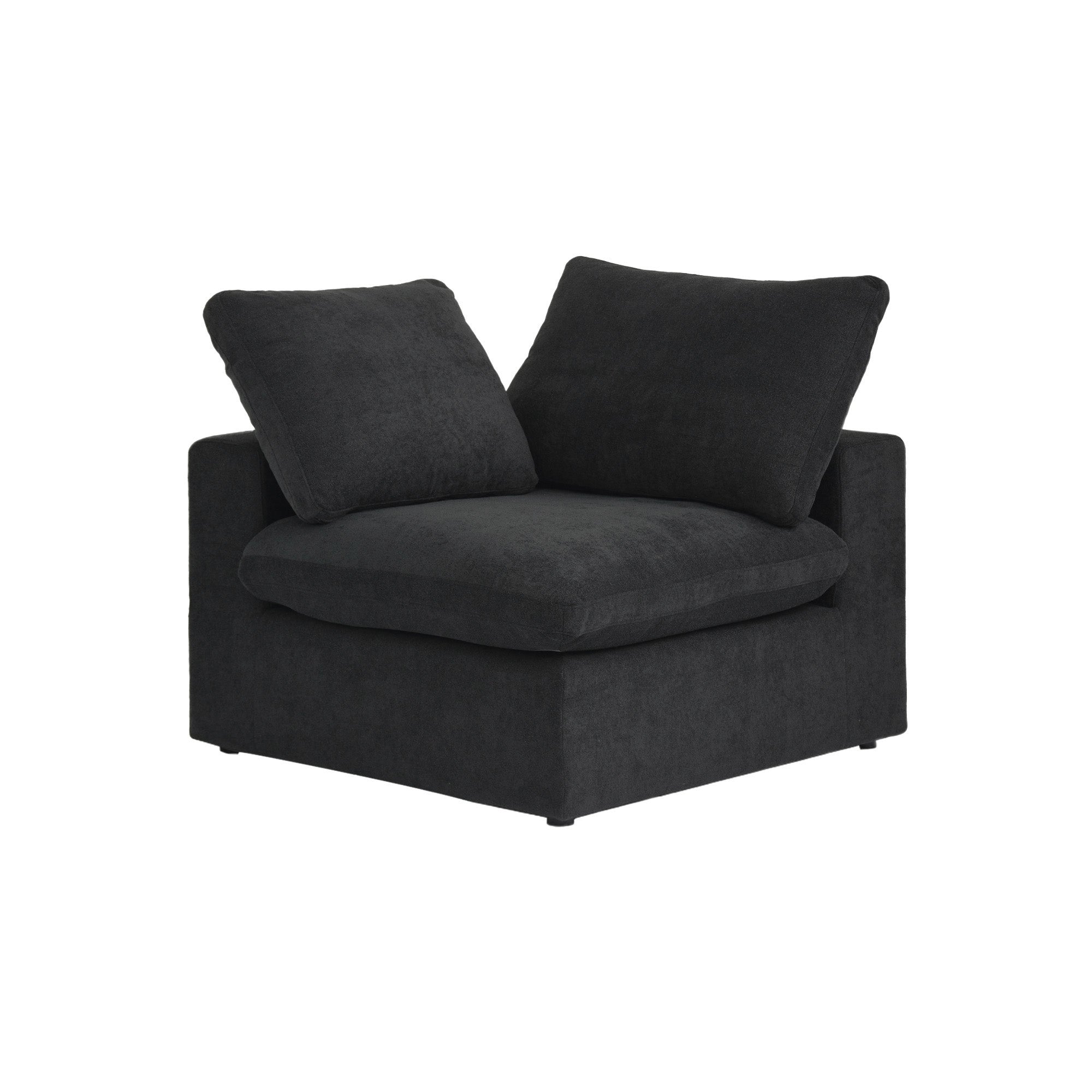 DOMUS Classic Modular Corner Seat Module in Black