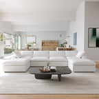 Slipcovers Only - DOMUS Classic 4 Seater U-Sectional in White CloudWeave™