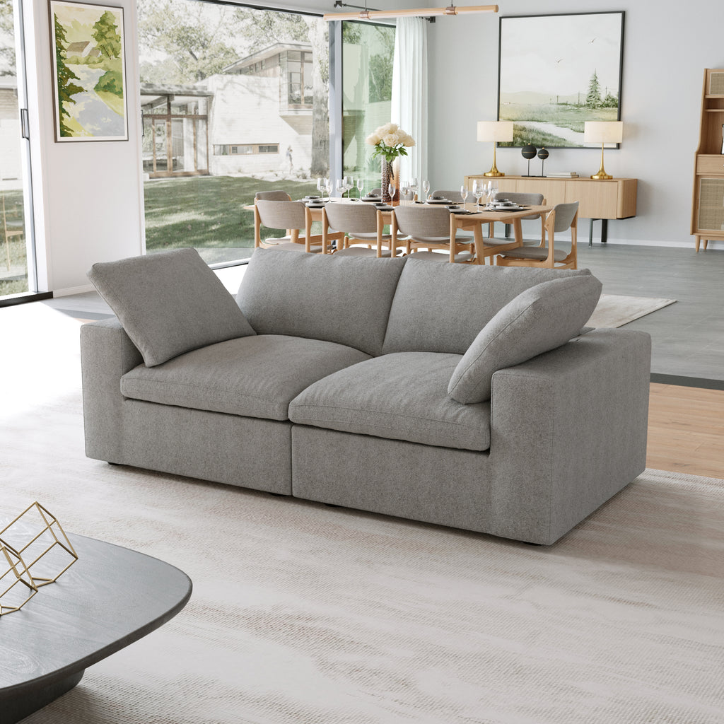 DOMUS Classic Modular 2-Seater Sofa in Gray