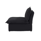DOMUS Luxe Modular Armless Chair Module in Black