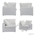 DOMUS Classic Modular Corner Seat Module in White