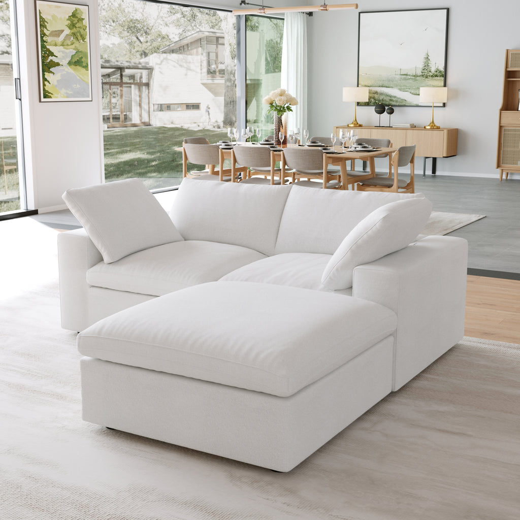 DOMUS Classic Modular 2-Seater Sectional in White
