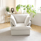 DOMUS Luxe Modular 1-Seater Sofa in White
