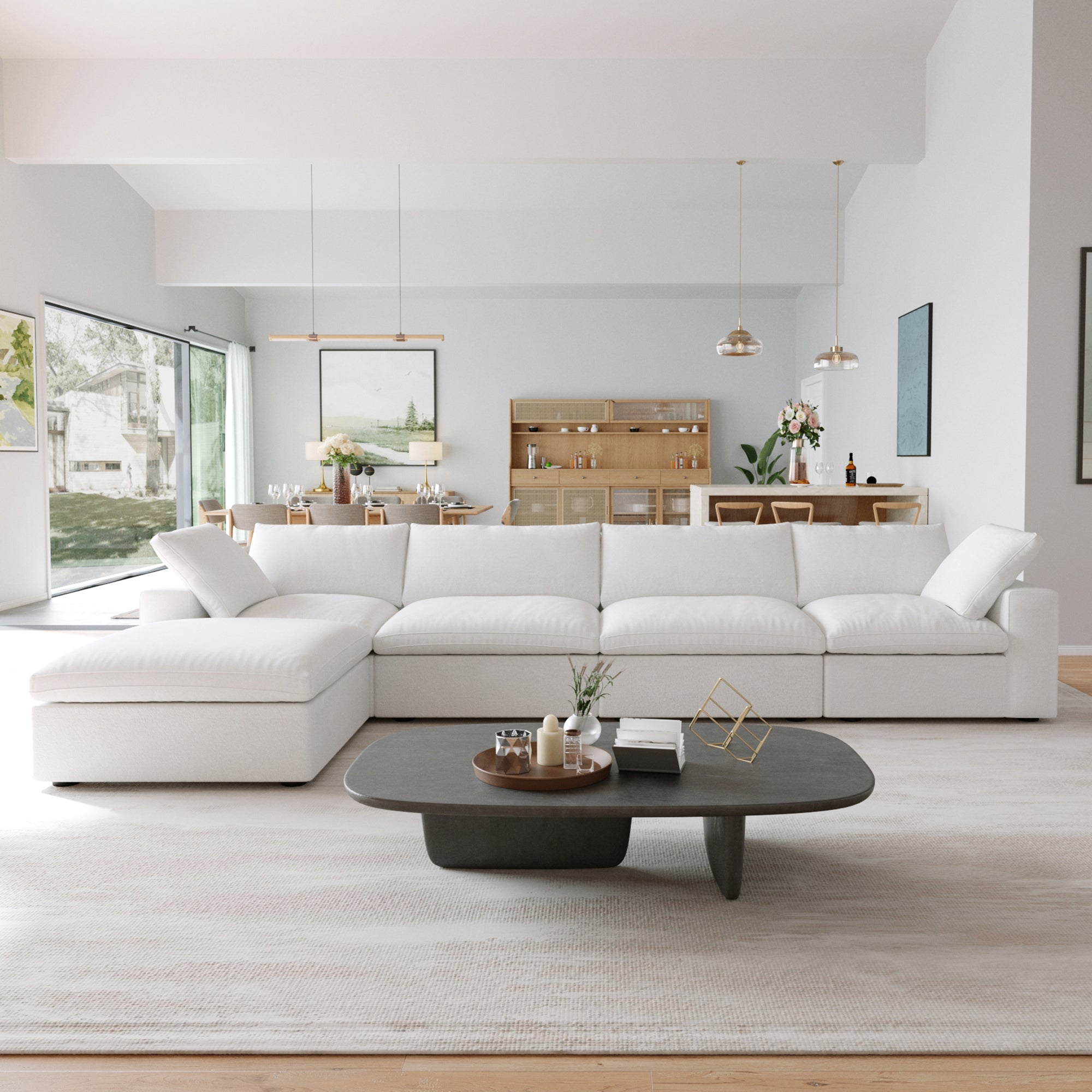 DOMUS Classic Modular 4-Seater Sectional in White