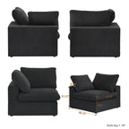 DOMUS Classic Modular Corner Seat Module in Black