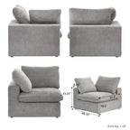 DOMUS Classic Modular Corner Seat Module in Gray