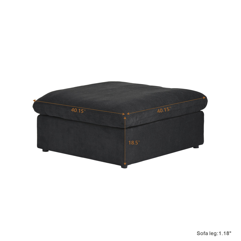 DOMUS Classic Modular Ottoman Module in Black