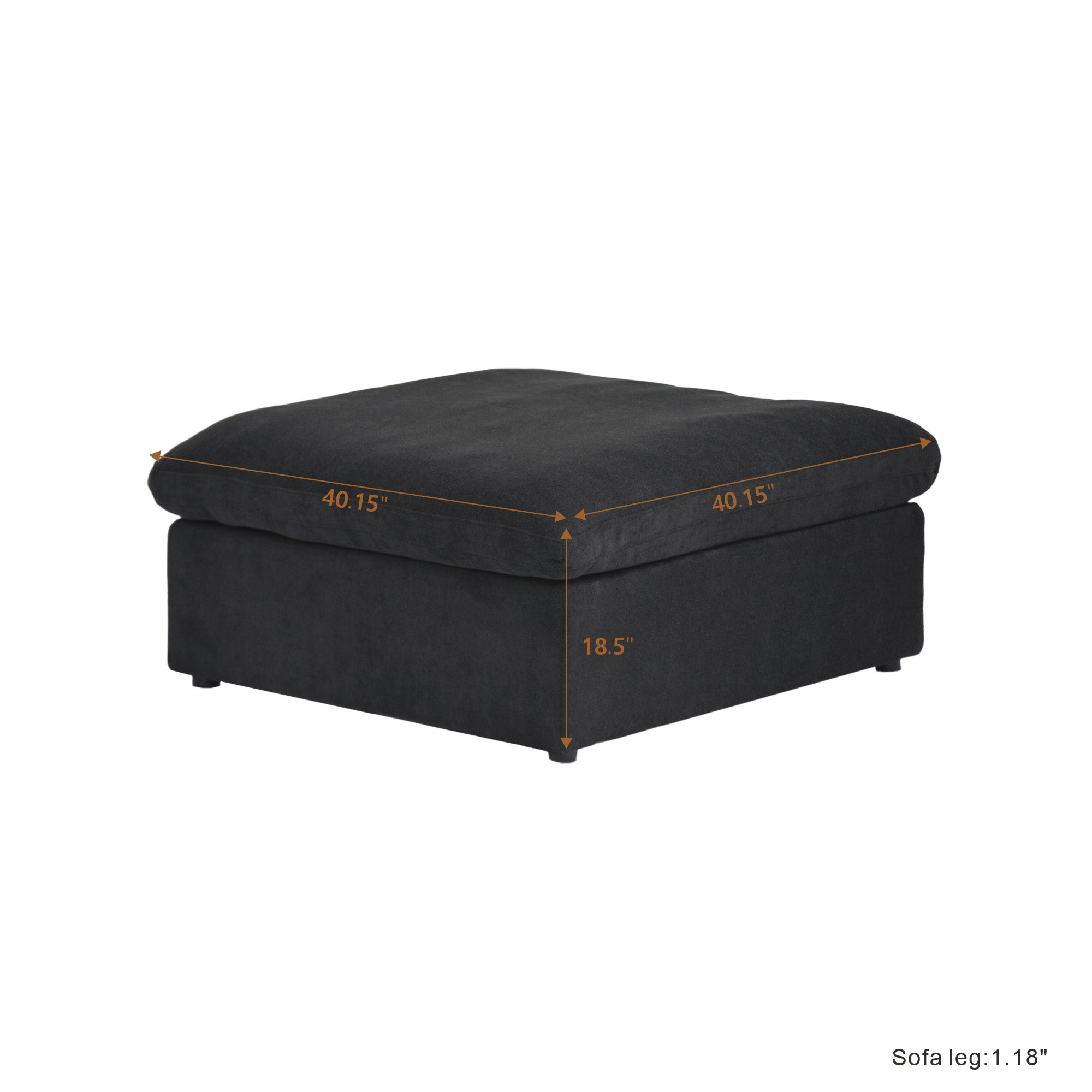 DOMUS Classic Modular Ottoman Module in Black
