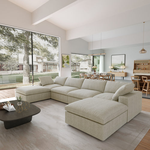 DOMUS Classic Modular 4-Seater U-Sectional in Khaki