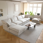 DOMUS Luxe Modular 4-Seater U-Sectional in Beige