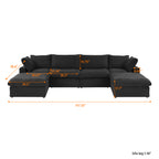 DOMUS Classic Modular 4-Seater U-Sectional in Black