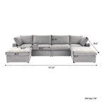 DOMUS Classic Modular 4-Seater U-Sectional in Gray
