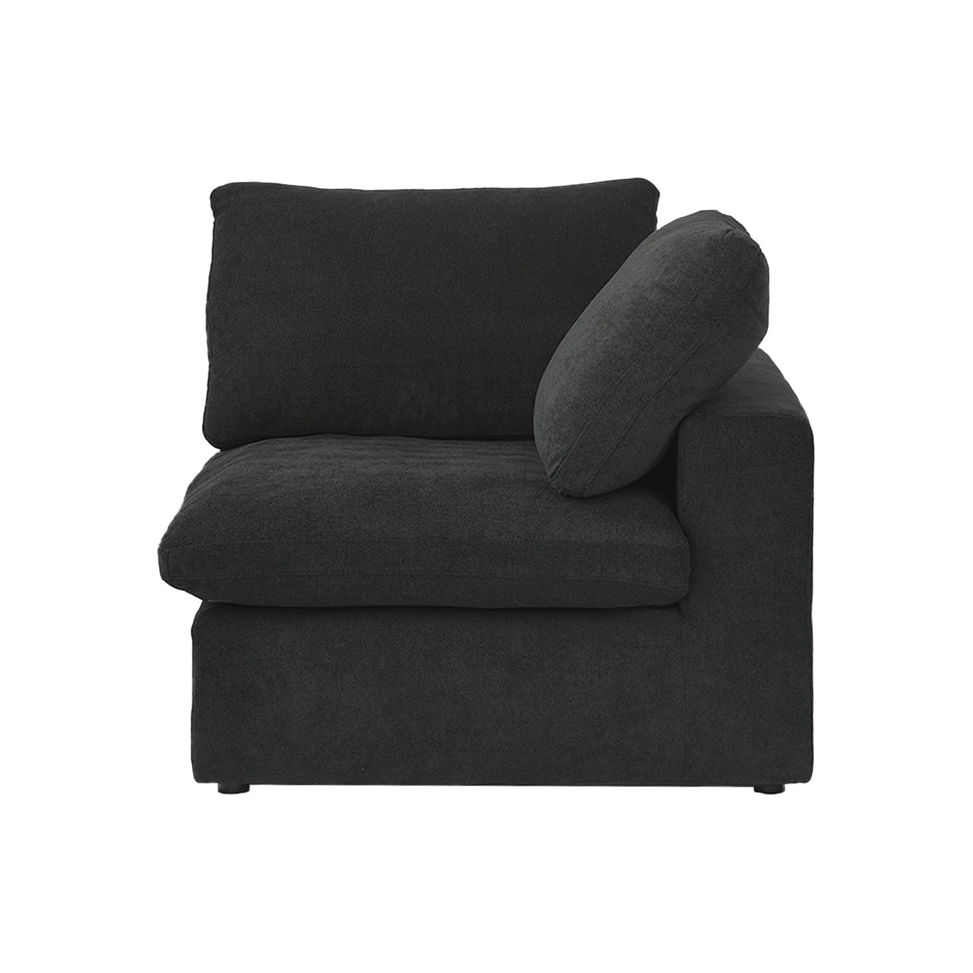 Slipcover Only - DOMUS Classic Right Facing Armrest Piece in Black CloudWeave™
