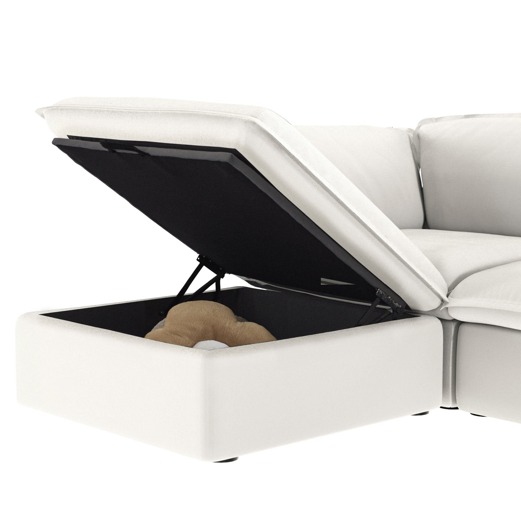 DOMUS Luxe Modular Ottoman Module in White