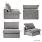 DOMUS Classic Modular Armless Chair Module in Gray