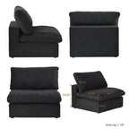 DOMUS Classic Modular Armless Chair Module in Black