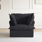 DOMUS Luxe Modular 1-Seater Sofa in Black