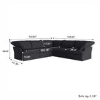 DOMUS Luxe Modular 5-Seater Corner Sectional in Black