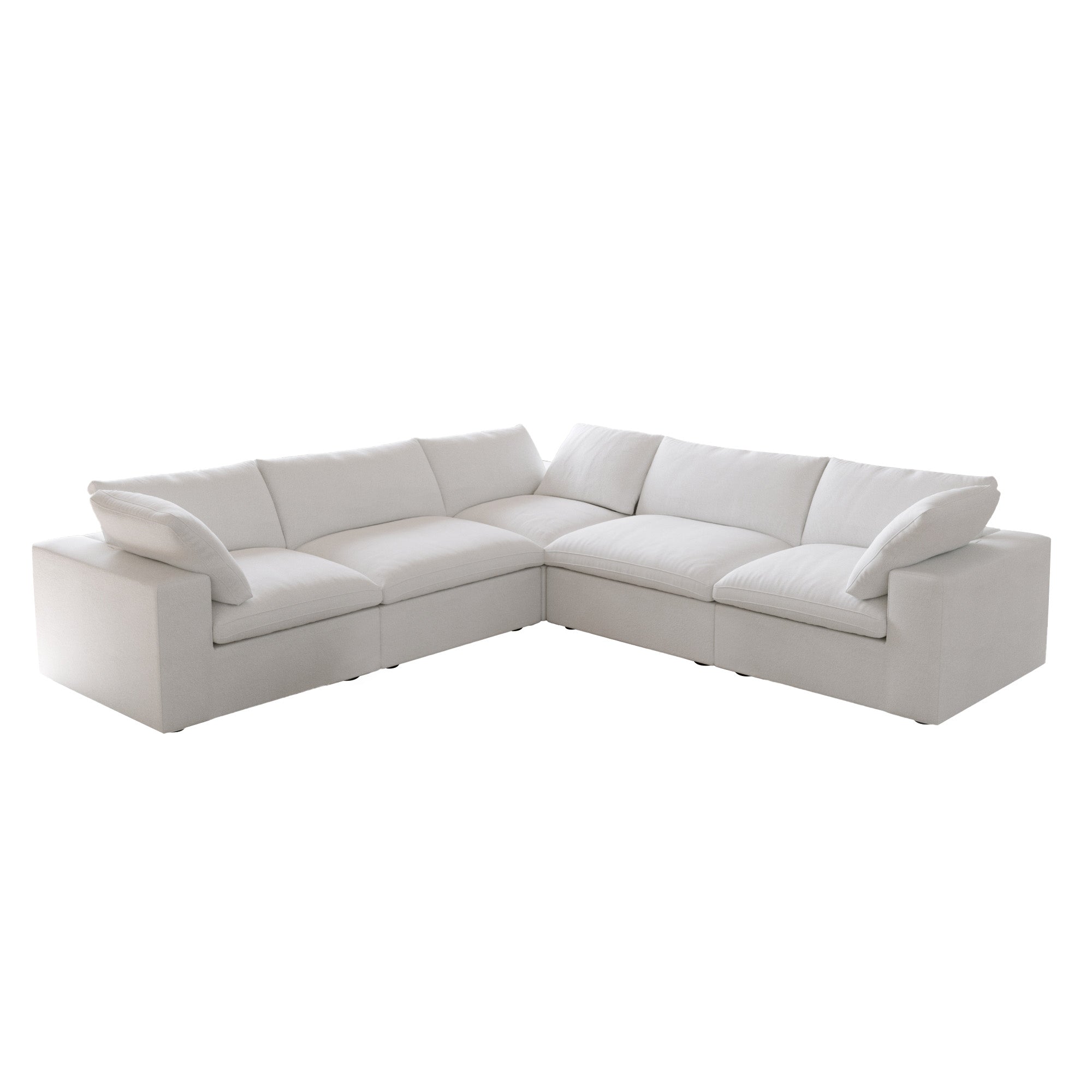 Slipcovers Only - DOMUS Classic 5 Seater Corner Sectional in White CloudWeave™