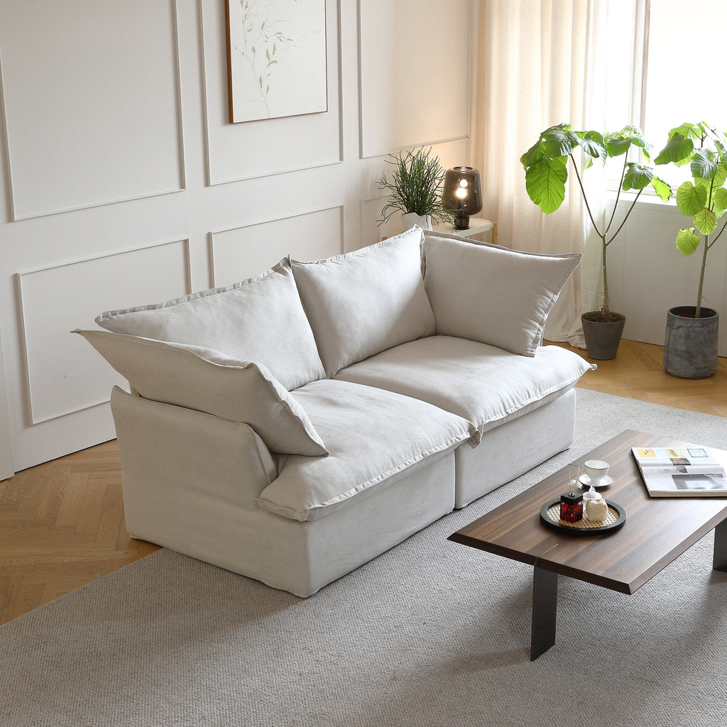 DOMUS Luxe Modular 2-Seater Sofa in Beige